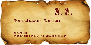 Morschauer Marion névjegykártya